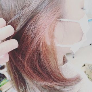 インナーカラー☆コーラル