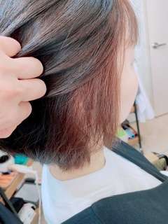 インナーカラー☆コーラルピンク